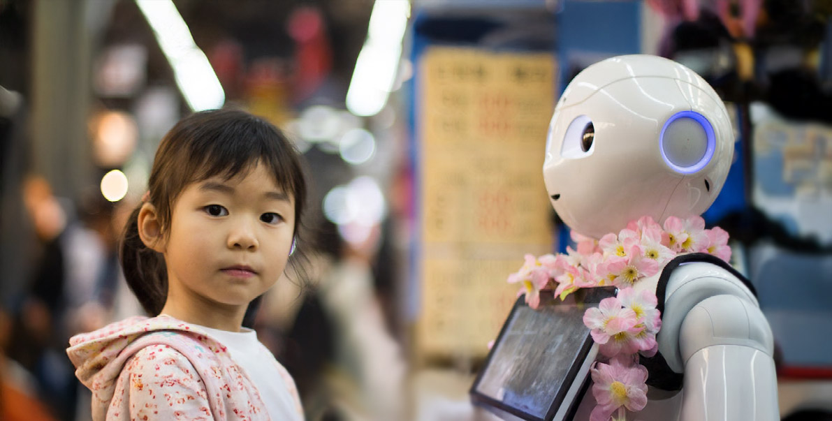 girl and robot