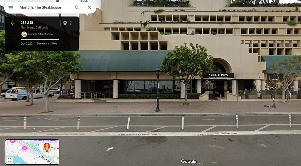 morton's san diego streetview