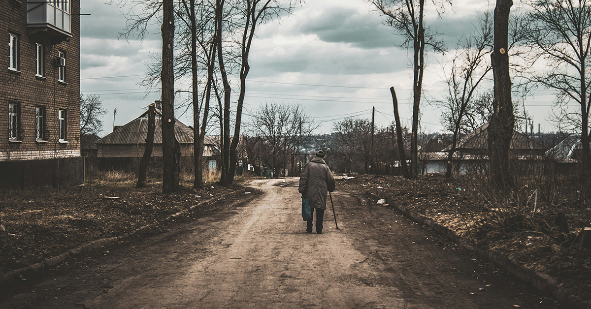 old man walking