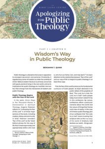 apologizing for public theology - wisdom literature