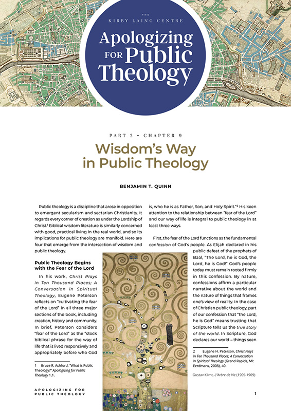 apologizing for public theology - wisdom literature