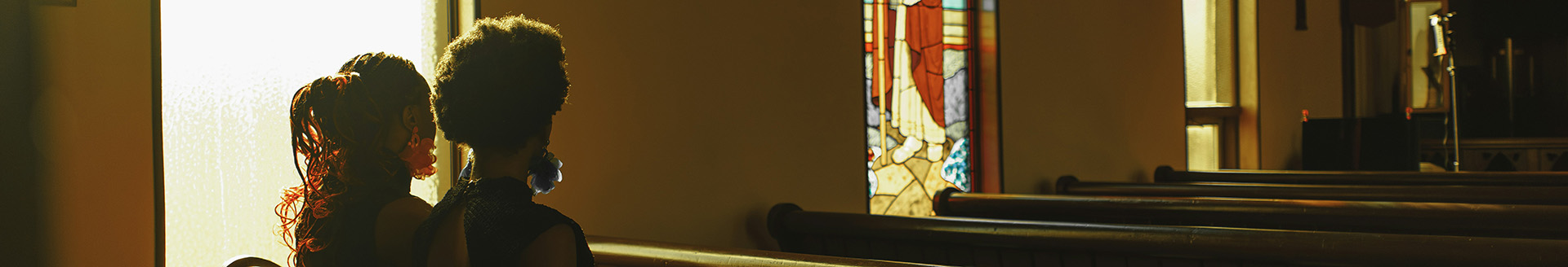 women in a church