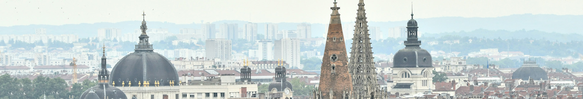 churches in a cityscape