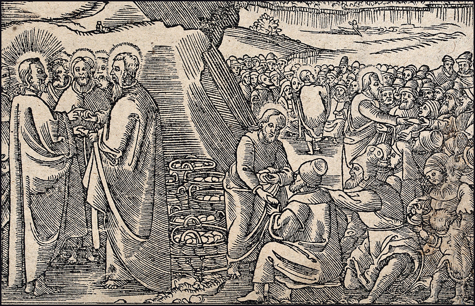 Jesus feeds the five thousand