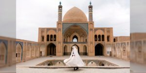 woman dancing in iranian building