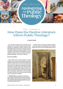 Paul and Public Theology